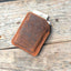 personalized Leather Card Case, Men's Cardholder, Business Card Holder, Mini Wallet Distressed Genuine Slim Leather Card Holder