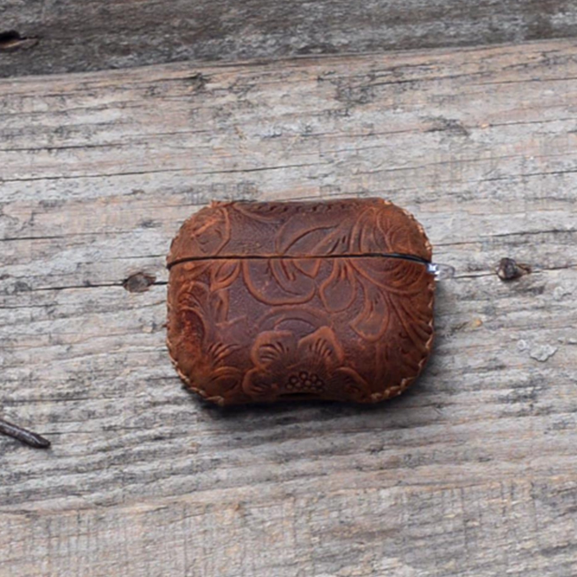 JJNUSA Genuine Leather Distressed  Leather for AirPods Pro 1 2 3 2021 Full Leather Case