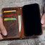 JJNUSA Genuine leather Vintage Wallet for Iphone 17 pro max / 17 air / 17 pro / 17