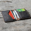JJNUSA  Minimalist Bifold Wallet Men's Card Holder Distressed Leather Wallet | darkbrown - JJNUSA