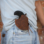 Genuine Leather Gun Holster for Bond Arms Derringer Leather  Holster Texas Defender  .357Mag/.38Spl, .45LC/.410  3  Barrel OWB Leather