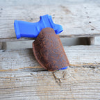 Genuine Leather Gun Holster  Gun Holster IWB , OWB   Glock 19 | G19  MOS w/ Streamlight tlr-7 Sub   Holster  Leather Gun Holster