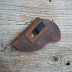 Leather IWB Holster, Fits Revolvers 38 Special -   Ruger Sp 101 3”  barrel  Taurus 856 Draw Leather Holster with 3 inch barrel Holsters Guns