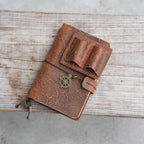 Travel Leather Refillable Journal  A6 4.1" x 5.8"  Leather Journal Travel Gifts for A5 8.3"x 5.5"  Leather Journal  Field Notes Refillable  leather notebook
