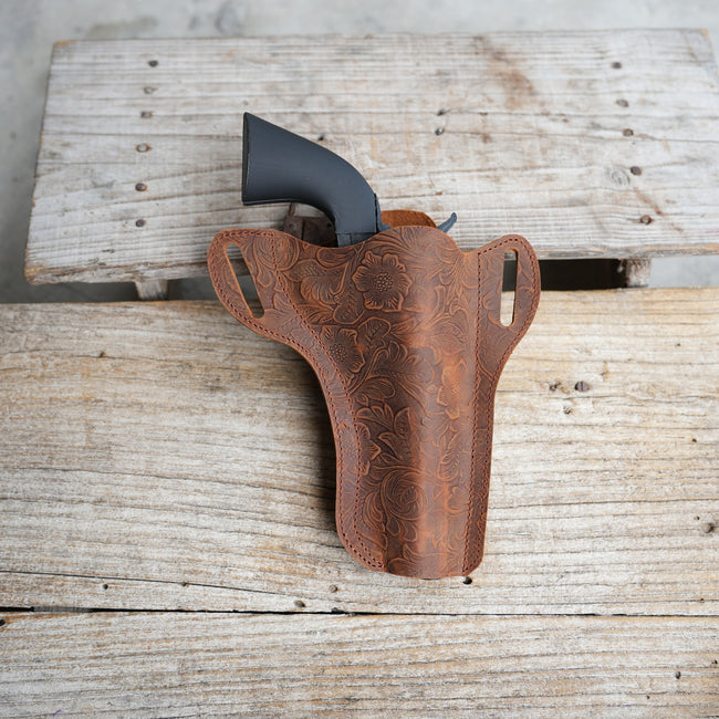 Genuine Leather Gun Holster Owb For Colt SAA Ruger Single Six Vaquero Uberti Cattleman Chiappa Pietta EMF Traditions 1873 Revolver Holster 2 Hover Image