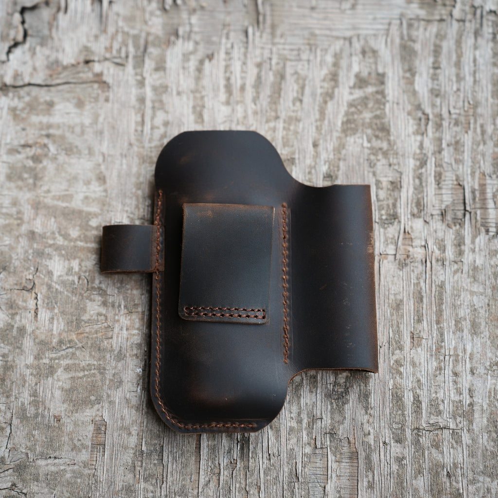 Genuine Leather Sheath Organizer, EDC Belt Holder Flashlight Holder, Pen Holder ,folding Knives 4  5  buck 110 112 knife Sheath Holster