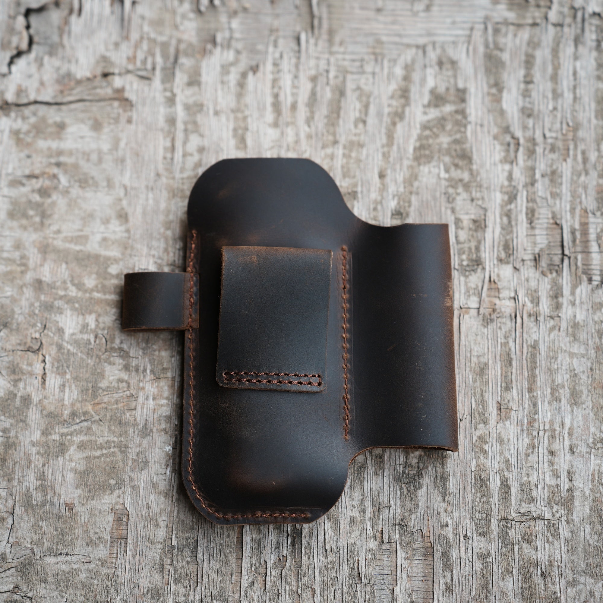 Genuine Leather Sheath Organizer, EDC Belt Holder Flashlight Holder, Pen Holder ,folding Knives 4  5  buck 110 112 knife Sheath Holster