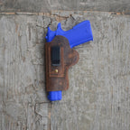 Genuine Leather Gun Holster Leather Hunting  IWB, OWB Fits Most Kimber Micro 9mm Holster Style 9mm .40 .45 With 4  4.25  5  Barrel Length