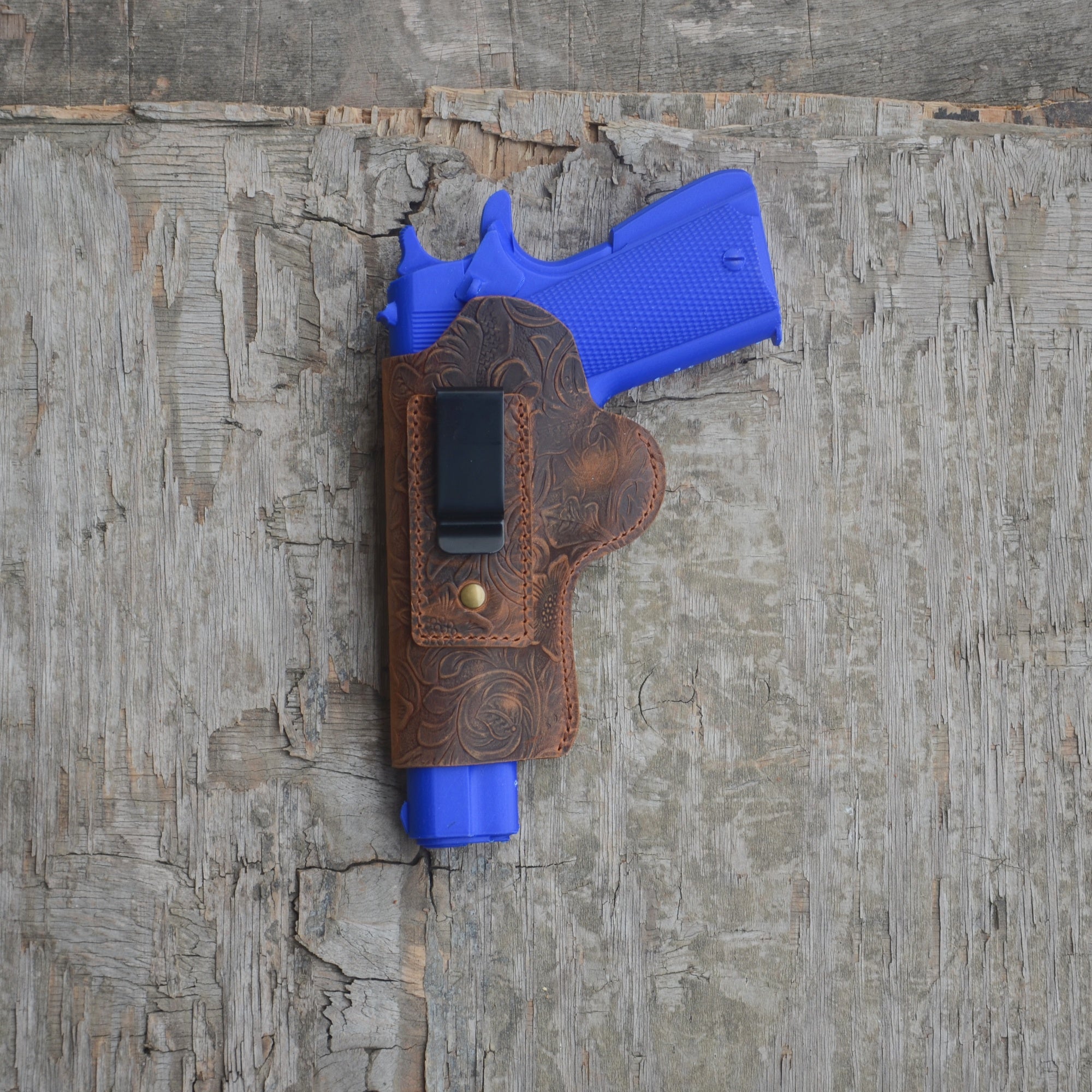 Genuine Leather Gun Holster Leather Hunting  IWB, OWB Fits Most Kimber Micro 9mm Holster Style 9mm .40 .45 With 4  4.25  5  Barrel Length