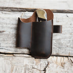 Genuine Leather Sheath Organizer, EDC Belt Holder Flashlight Holder, Pen Holder ,folding Knives 4  5  buck 110 112 knife Sheath Holster