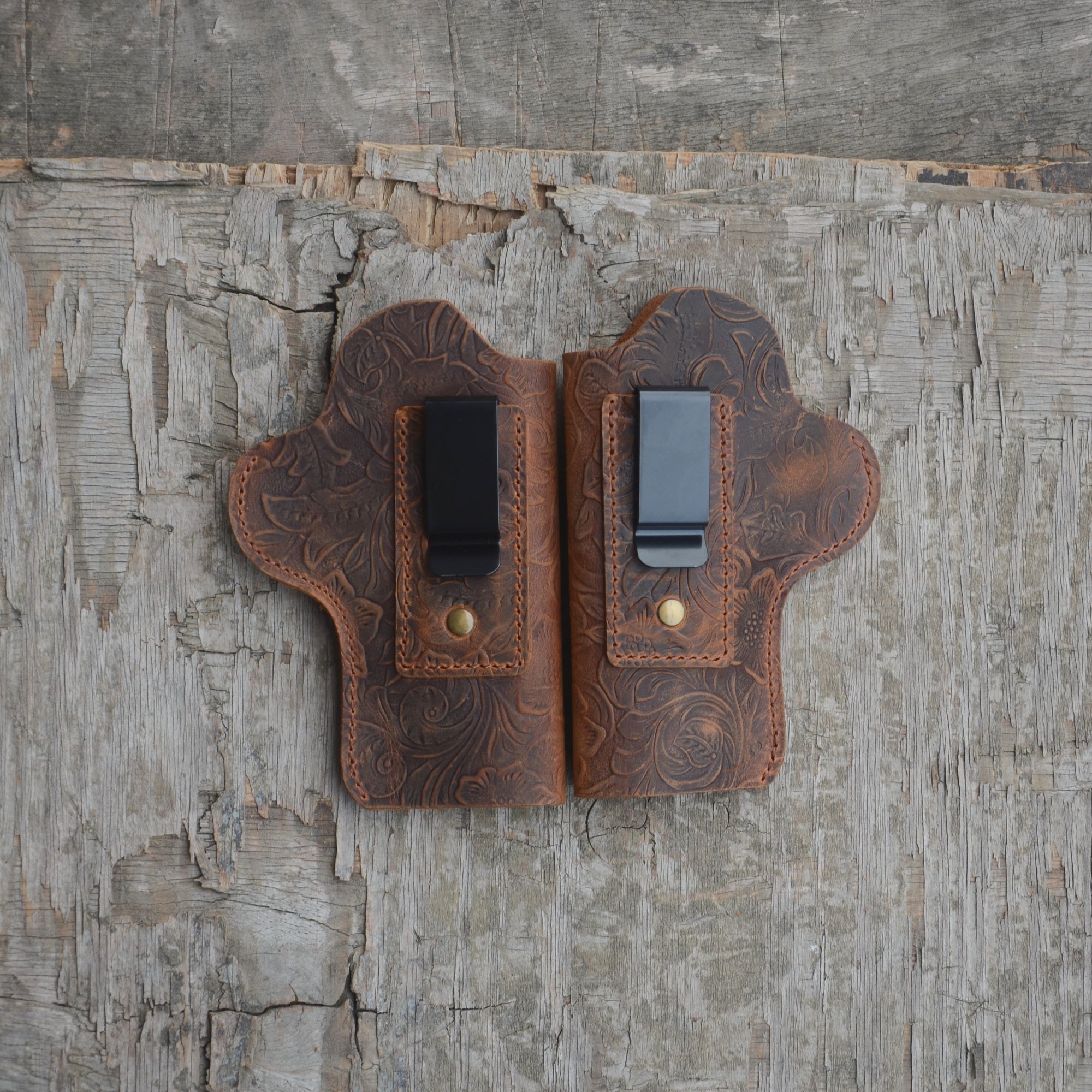 Genuine Leather Gun Holster Leather Hunting  IWB, OWB Fits Most Kimber Micro 9mm Holster Style 9mm .40 .45 With 4  4.25  5  Barrel Length