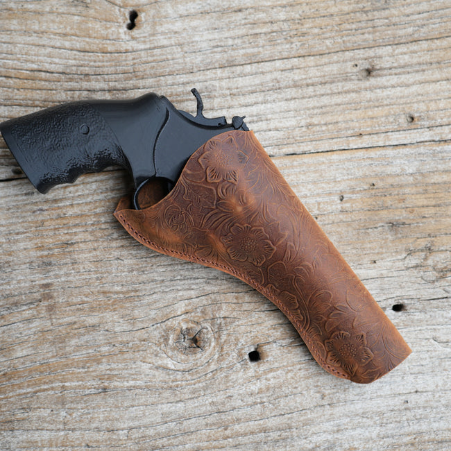 Genuine Leather Gun Holster Owb For Colt SAA Ruger Single Six Vaquero Uberti Cattleman Chiappa Pietta EMF Traditions 1873 Revolver Holster Hover Image