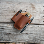 Leather Knives Sheath Holster for  Leatherman Wave + plus EDC Flashlight Holder,Skeletool Free p4 P2  Rebar, Wingman, Sidekick, Surge Signal