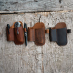 Genuine Leather Pocket Knives Sheath for 4  5   Knives , EDC Belt Holder Flashlight Holder, Pen Holder , Folding Knife buck 110 112 Holster