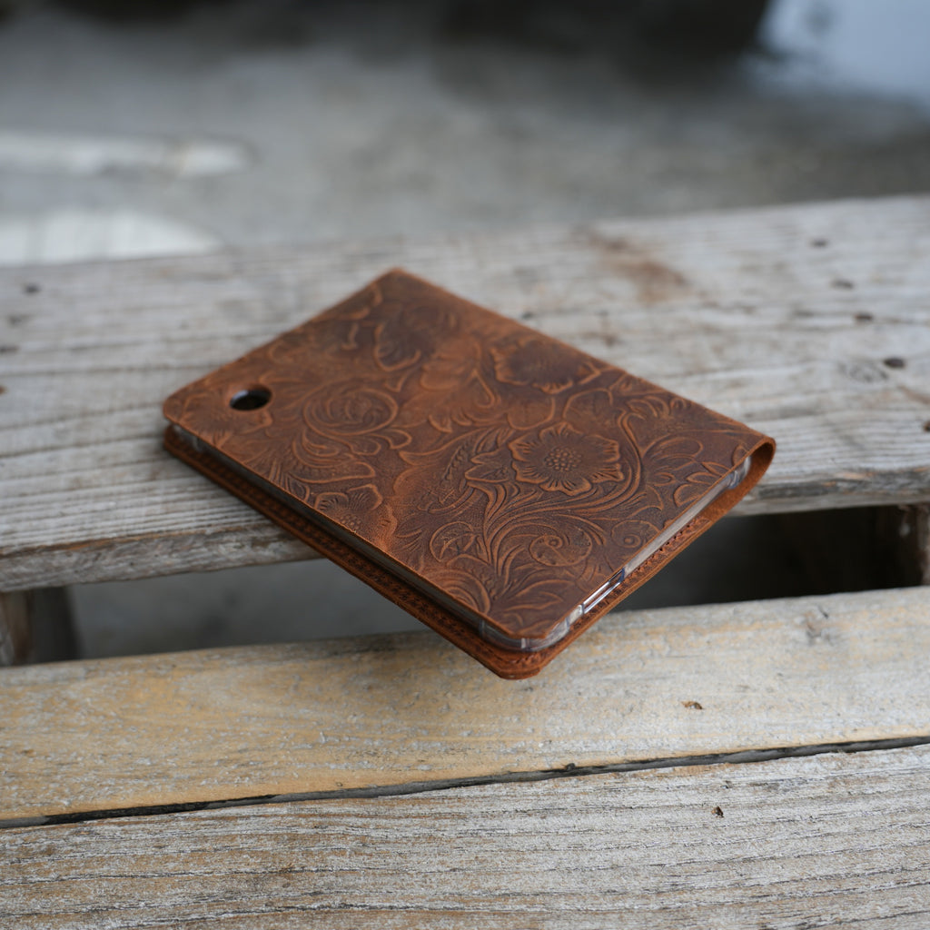 Leather Kobo Libra colour  case ,  Clara Colour /Clara BW cover case, Tooled Leather, Libra 2 Ebook cover  Clara 2E   eReader leather