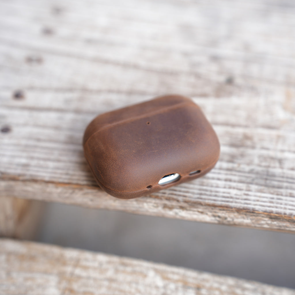 Genuine  Full Leather Distressed Leather for   Airpods Pro 3 3rd Gen (2025) Bluetooth Wireless Charging Earbud   Cover   headphone case