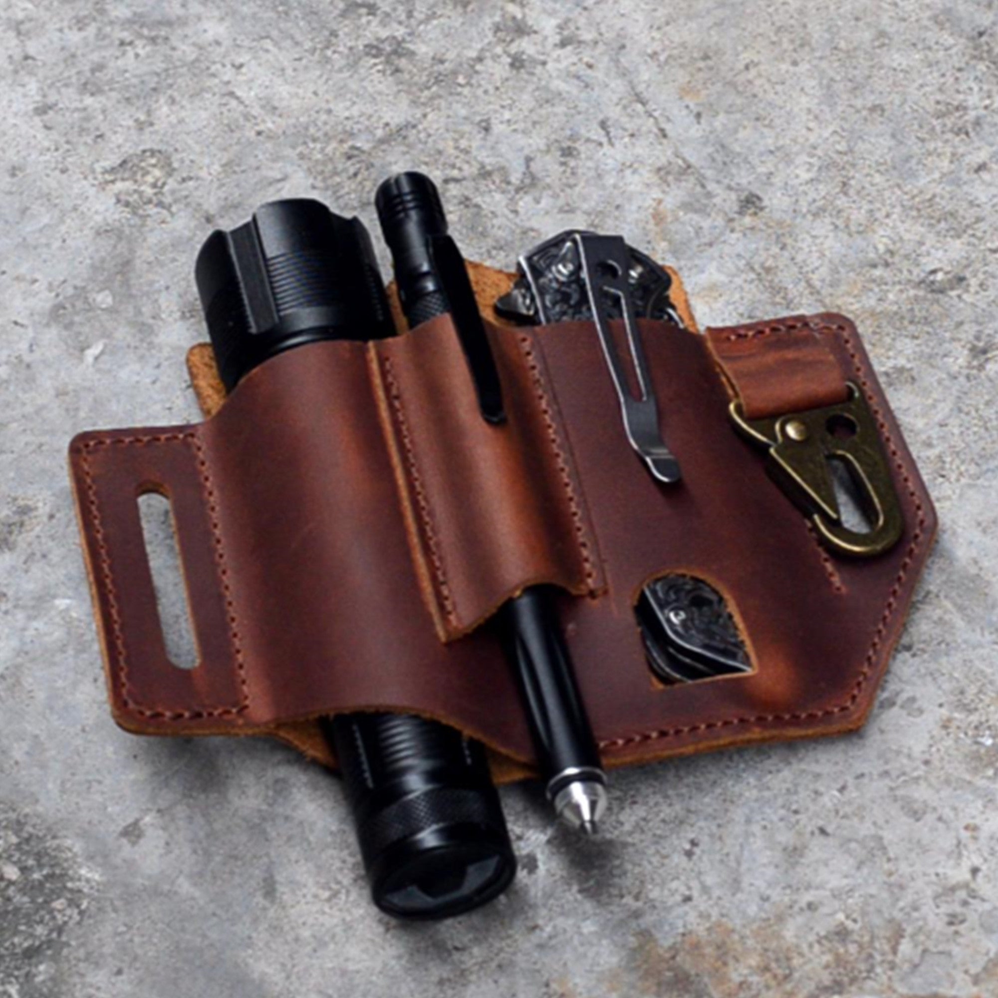 Genuine Leather Multitool Belt Sheath  Zero Tolerance ZT  0556 0350  0350TS 0545 0450CF 0450 Holder, Keychain Clip, Knives Sheath Holster