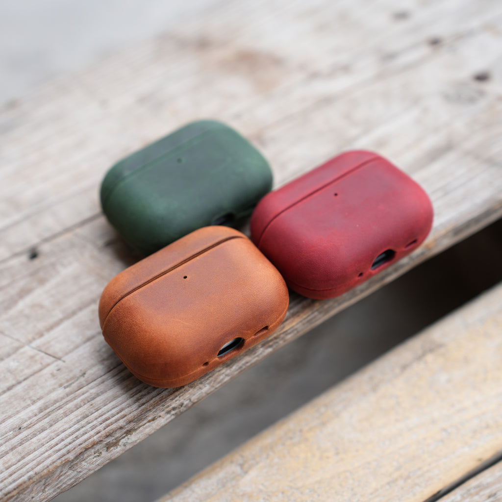 Genuine  Full Leather Distressed Leather for   Airpods Pro 3 3rd Gen (2025) Bluetooth Wireless Charging Earbud   Cover   headphone case