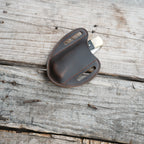 Leather Folding Knife Sheath for 4 - 5  inch Pocket , Leather Knives , Leather Holster Holder for buck 110 112 Pouch spyderco military 2