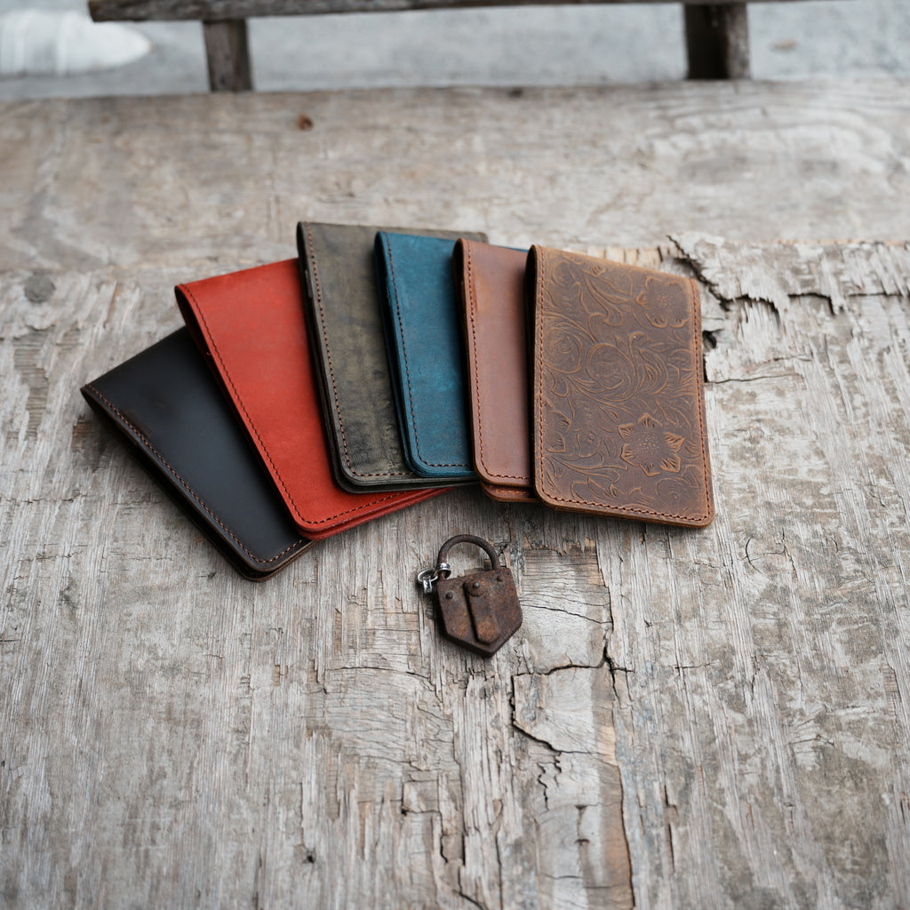 Personalized Genuine Leather Notebook Cover for Rite in the Rain ,Steno Notes, Top Spiral Notebook 3  x 5  / 4  x 6  Rocketbook Mini Green 2