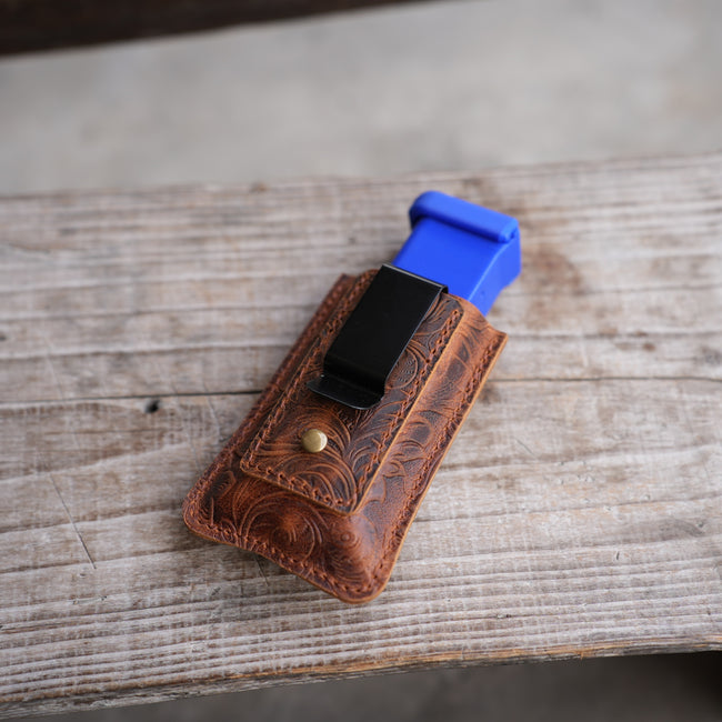 Genuine Leather Gun Holster   Magazine Pouch   IWB , OWB   Magazine Pouch IWB  for        1911 .45 Acp Single Stack  Magazine Pouch Hover Image