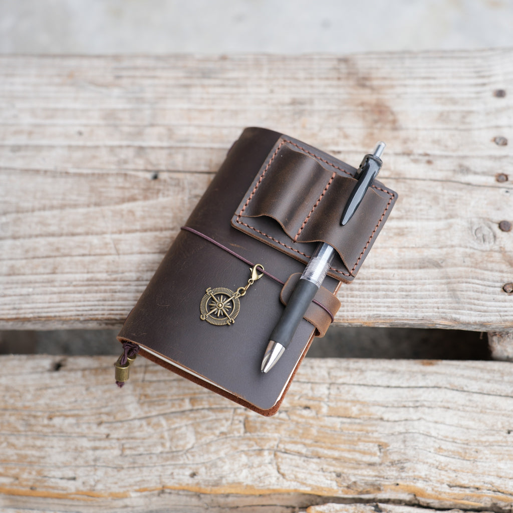 Travel Leather Refillable Journal  A6 4.1" x 5.8"  Leather Journal Travel Gifts for A5 8.3"x 5.5"  Leather Journal  Field Notes Refillable  leather notebook