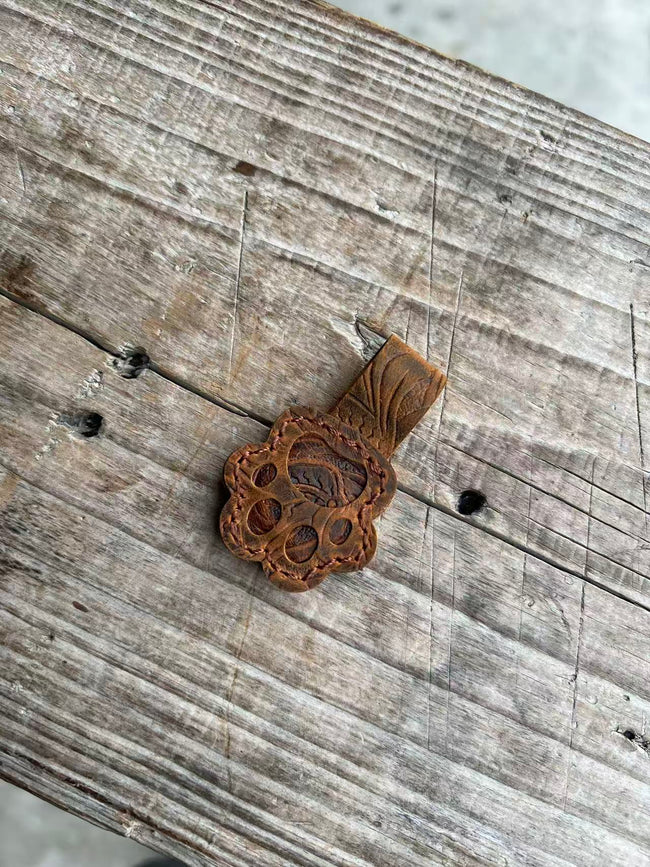 Genuine Leather Dog Claw Powerful Magnetic Bookmarks with Pen case Hold Clip Notebook Pen Loop Stylish notebook pen holder clip  Organizer Main Image