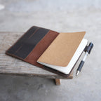 Genuine leather travel index cards cover for  moleskine Leuchterm 1917 A6  hobonichi midori a6 148 x 105mm / 5.8" x 4.1" notebook cover refillable notepad with 3x5 cards