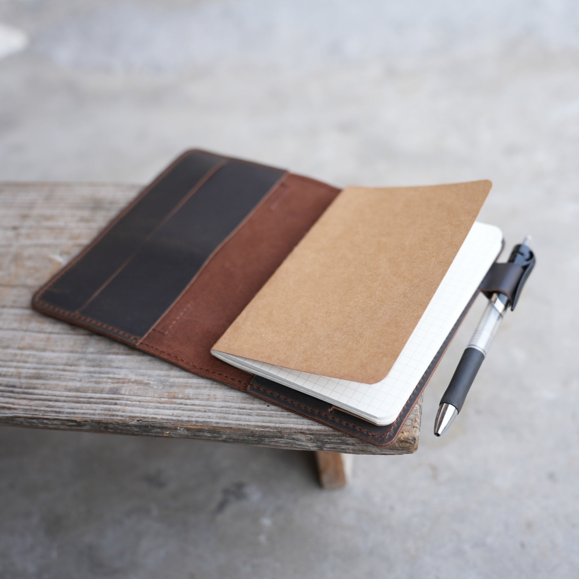 Genuine leather travel index cards cover for  moleskine Leuchterm 1917 A6  hobonichi midori a6 148 x 105mm / 5.8" x 4.1" notebook cover refillable notepad with 3x5 cards