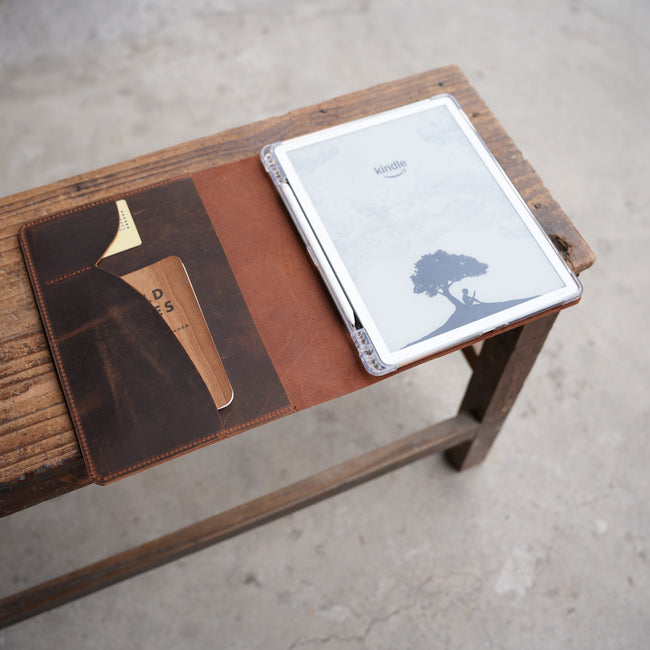 Leather Kindle Scribe Colorsoft 11" 2025 case 3th gen  Kindle cover, Kindle   case, Tooled Leather, Ebook cover brown Hover Image