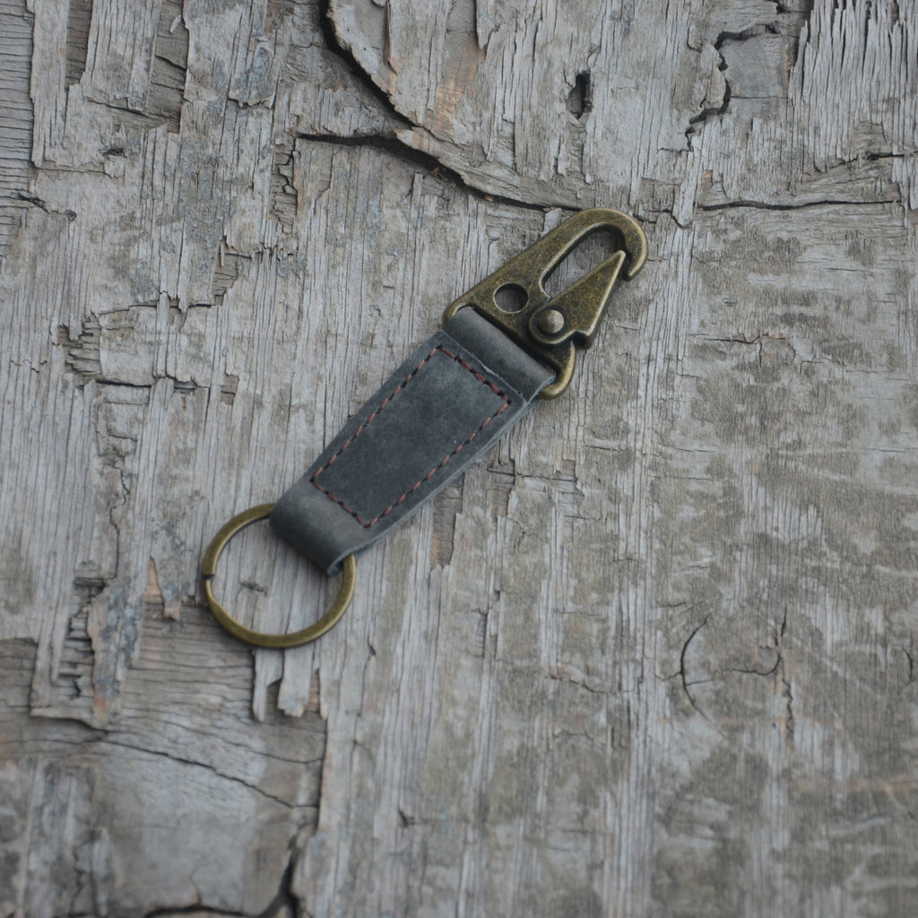 Key Ring Holder EDC Leather Key chain Belt Keychain , Heavy Duty Clip Key Chain Fob for Men,Tactical Keyring Holder for Belt