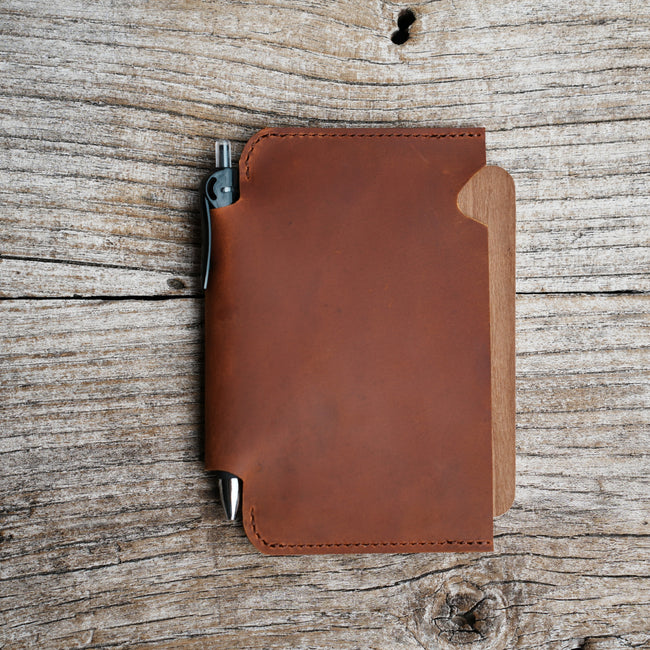 Leather Field Notes Sleeve Wallet , Travel Journal  Notebooks Wallet For Pocket Field Notes FieldNotes  Leather Cover Distressed 3.5  x 5.5 Main Image