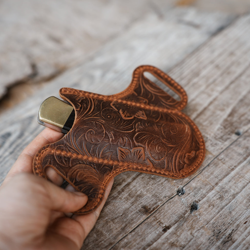 Leather Folding Knife Sheath for 4 - 5  inch Knives Pocket , Leather Knives Holder, Leather Holster Holder, EDC Leather for buck 110 Pouch