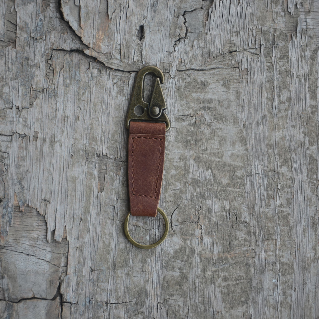 Key Ring Holder EDC Leather Key chain Belt Keychain , Heavy Duty Clip Key Chain Fob for Men,Tactical Keyring Holder for Belt