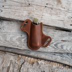 Leather Folding Knife Sheath for 4 - 5  inch Knives Pocket , Leather Knives Holder, Leather Holster Holder, EDC Leather for buck 110 Pouch