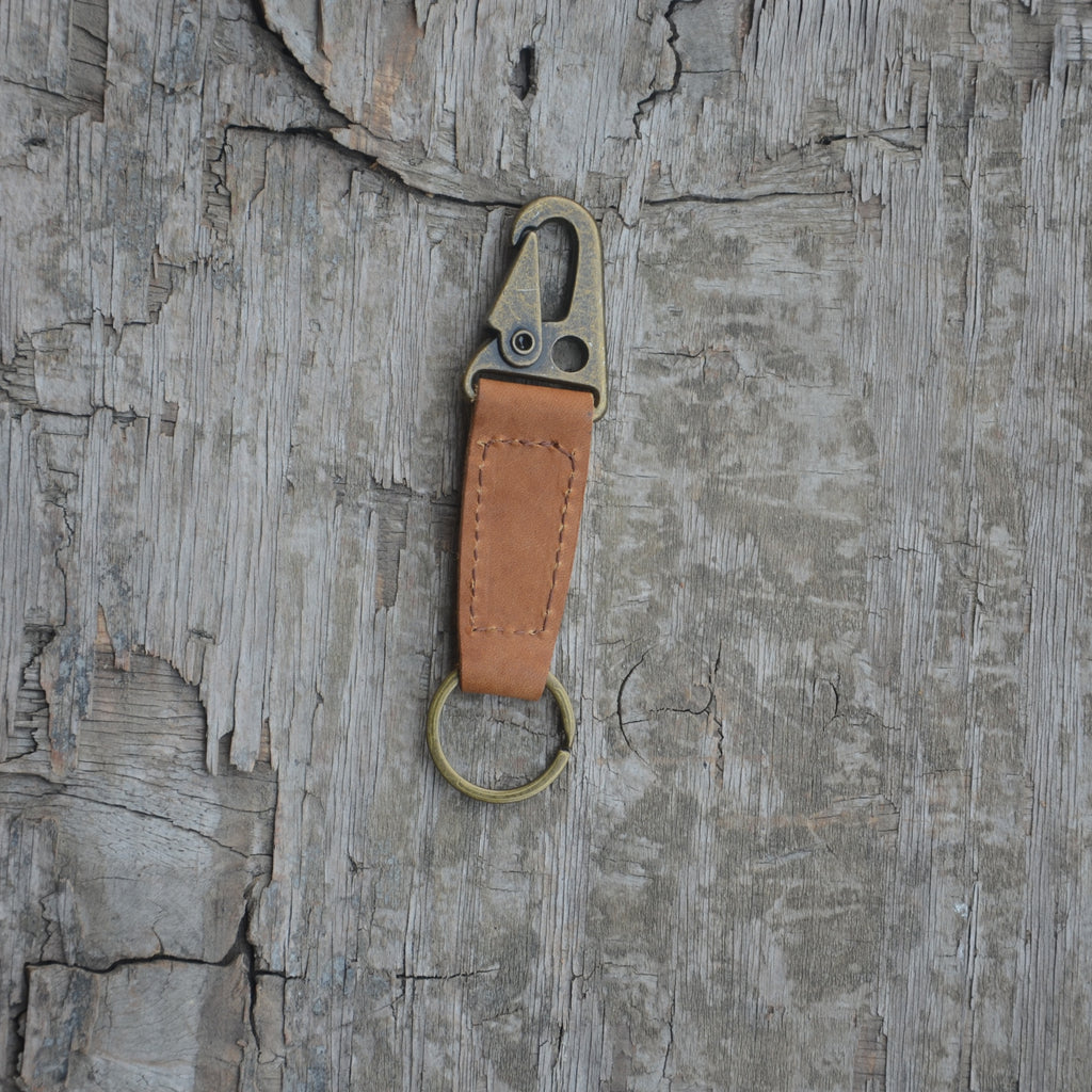 Key Ring Holder EDC Leather Key chain Belt Keychain , Heavy Duty Clip Key Chain Fob for Men,Tactical Keyring Holder for Belt