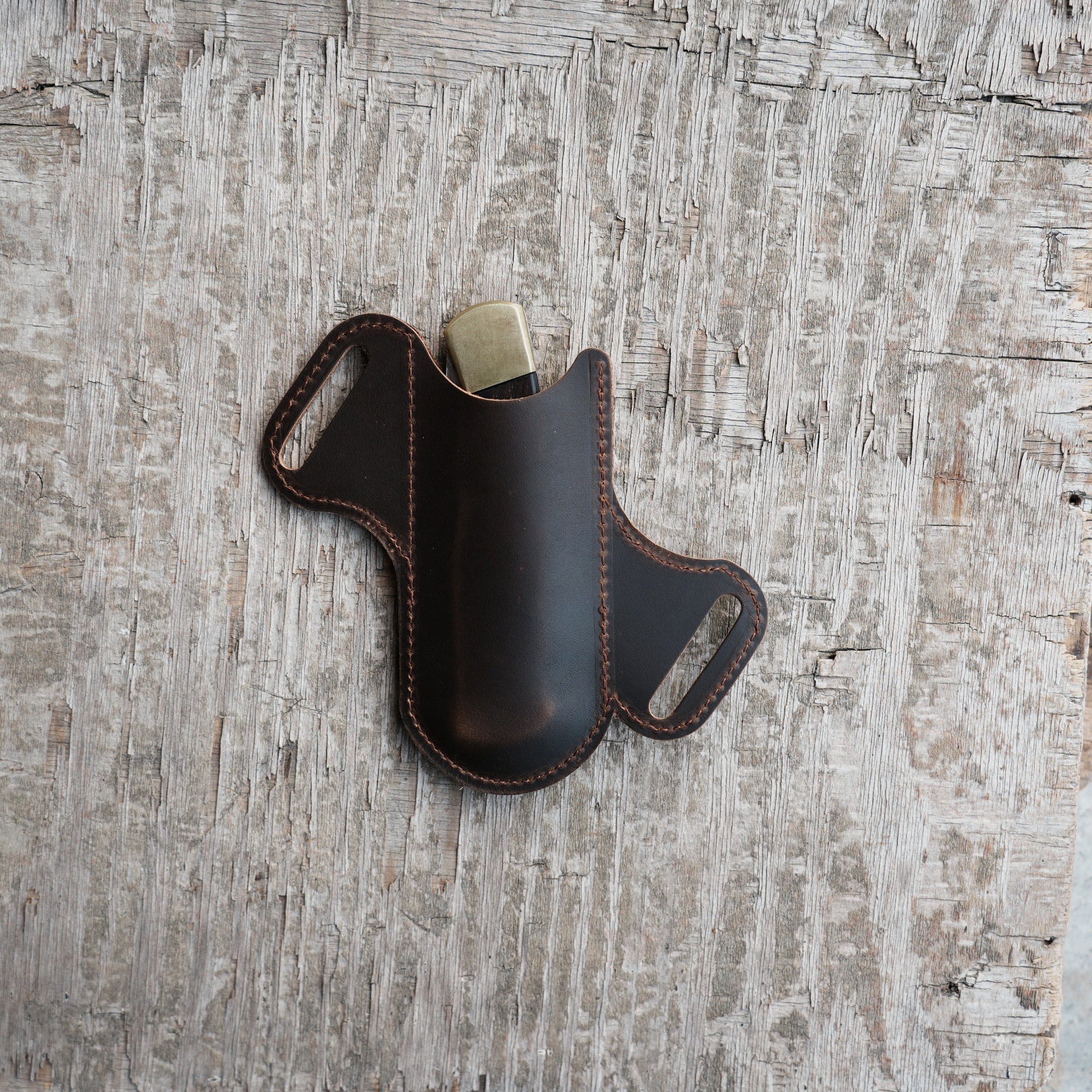 Leather Folding Knife Sheath for 4 - 5  inch Knives Pocket , Leather Knives Holder, Leather Holster Holder, EDC Leather for buck 110 Pouch