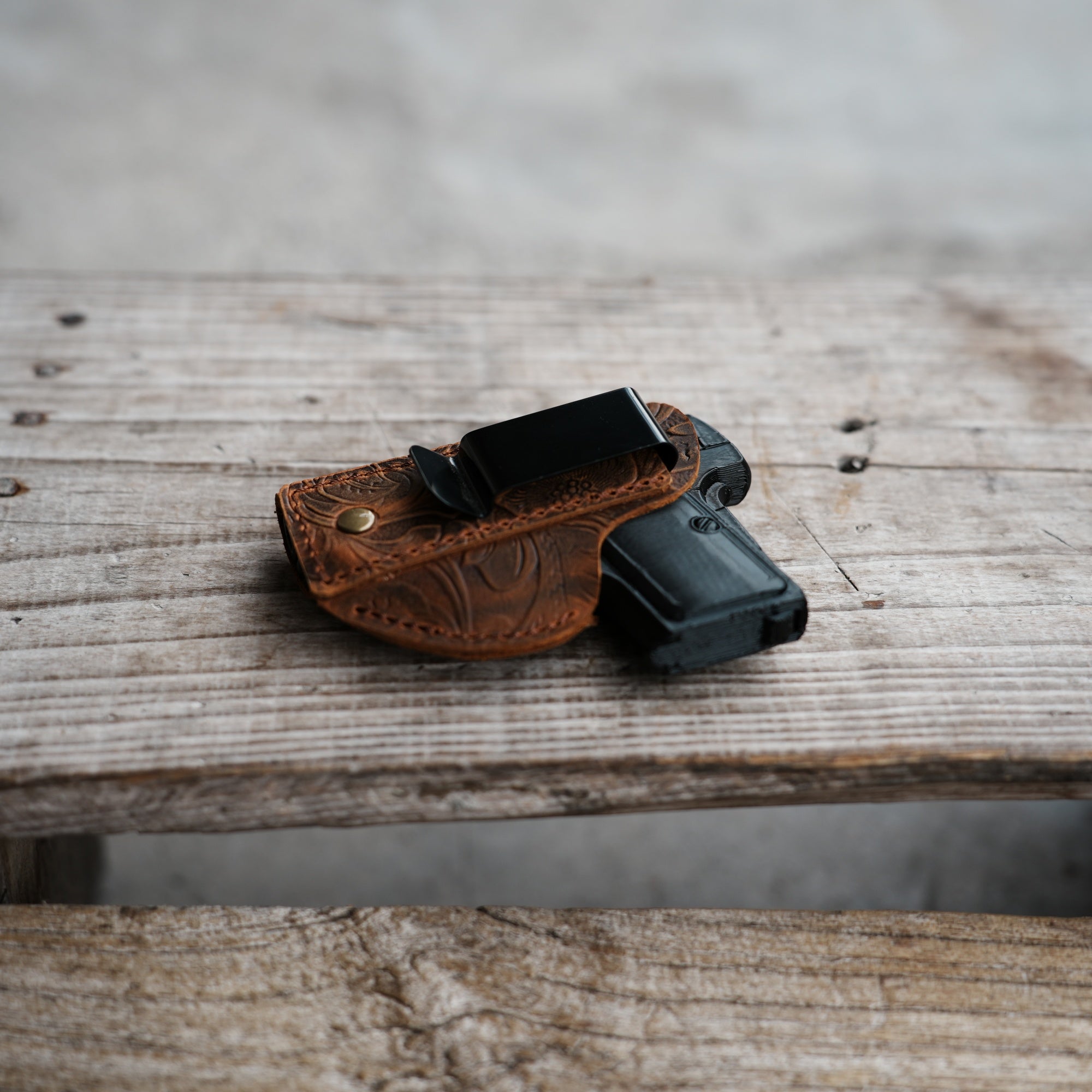 Genuine Leather Gun Holster Hunting OWB Holster For 1906 Baby Browning .25 ACP 6.35 Heritage -Colt Junior Colt 1908 Vest Pocket Pistol