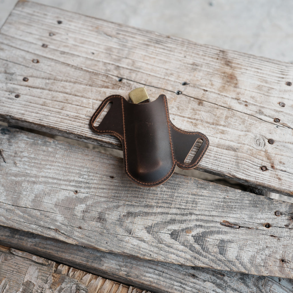 Leather Folding Knife Sheath for 4 - 5  inch Knives Pocket , Leather Knives Holder, Leather Holster Holder, EDC Leather for buck 110 Pouch