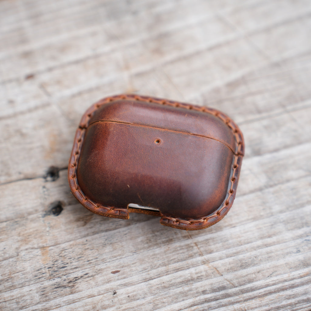 Genuine Leather Distressed Leather for AirPods Pro 3  2 1 Full Leather Case  Bluetooth wireless headphone case  MagSafe Compatible