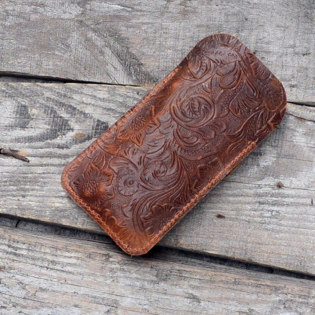 Leather EDC Pocket Slip, Army Knife Sleeve & Pen Holder for Everyday Carry, Camping Accessories