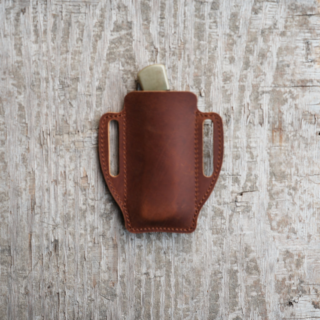 Leather Sheath Folding Knife  for 4 - 5  inch Knives Pocket , Leather Knives Holder, Leather Holster, EDC Leather for buck 110 Pouch