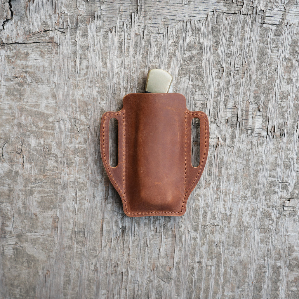 Leather Sheath Folding Knife  for 4 - 5  inch Knives Pocket , Leather Knives Holder, Leather Holster, EDC Leather for buck 110 Pouch