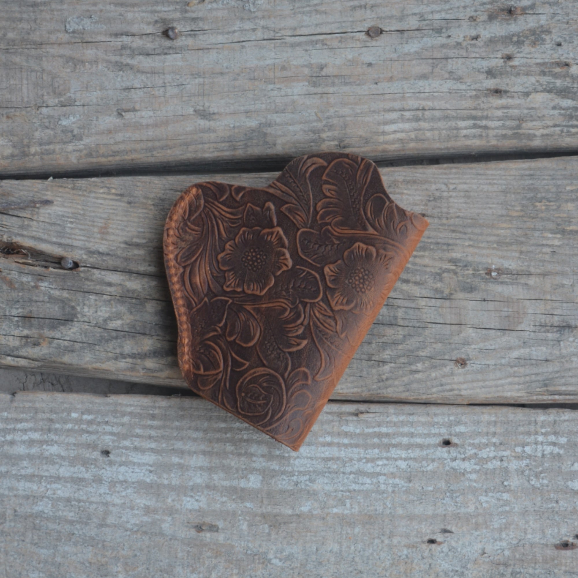 Genuine Leather Gun Holster Handmade Hunting IWB Holster Bag , USP/P8 Pocket Holster Springfield Hellcat and Shield flower brown