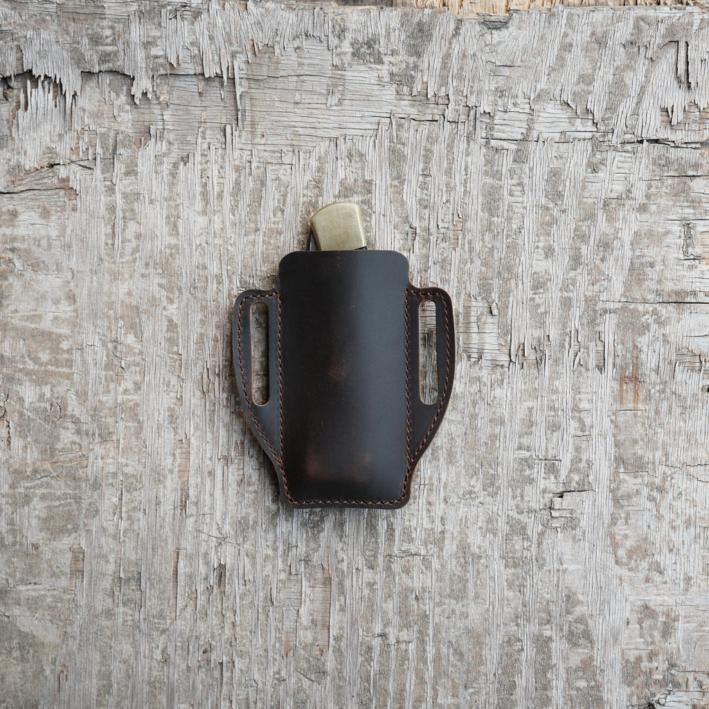 Leather Sheath Folding Knife  for 4 - 5  inch Knives Pocket , Leather Knives Holder, Leather Holster, EDC Leather for buck 110 Pouch