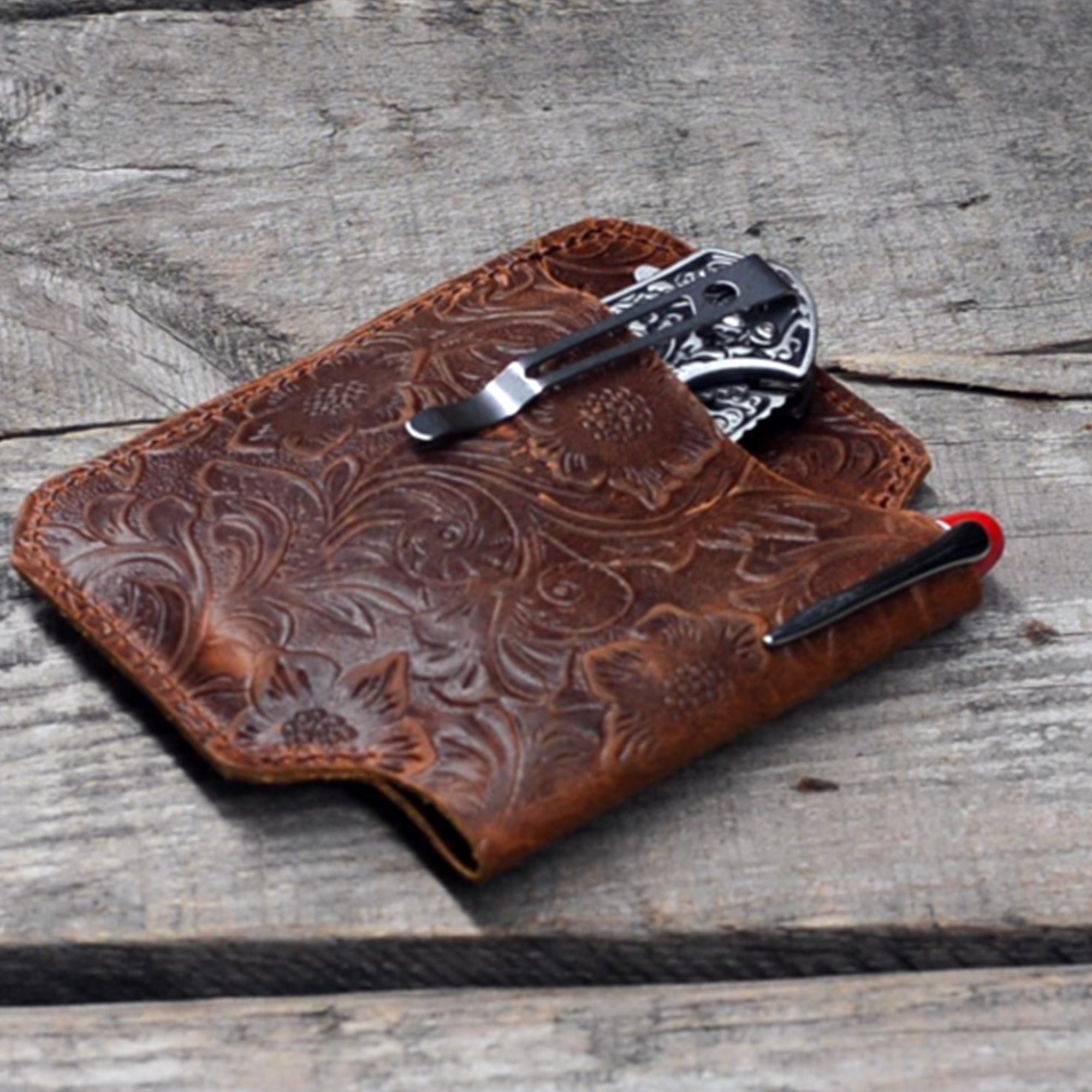 Genuine Leather Multitool  Sheath Organizer , EDC Belt   Flashlight Holder, Pen Holder , Sheath Holster