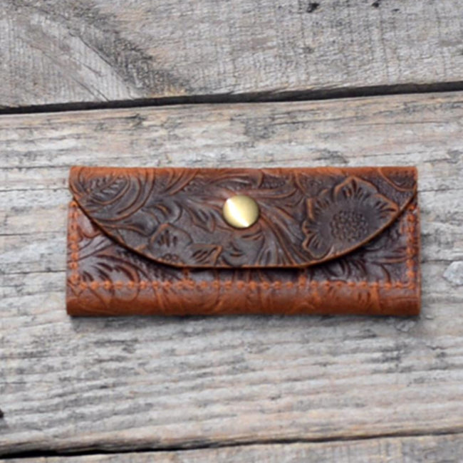 Genuine Leather Guitar shaped pick holder, Guitar Pick Holder Keychain, Picks Case Instrument Leather Keychain Guitar Pick Hover Image