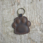 Dog Paw Leather KeyChain Gift Women Men  Key Ring Holder   Leather Belt Keychain , Heavy Duty Clip Key Rings Puppy Doggie Lover key chains