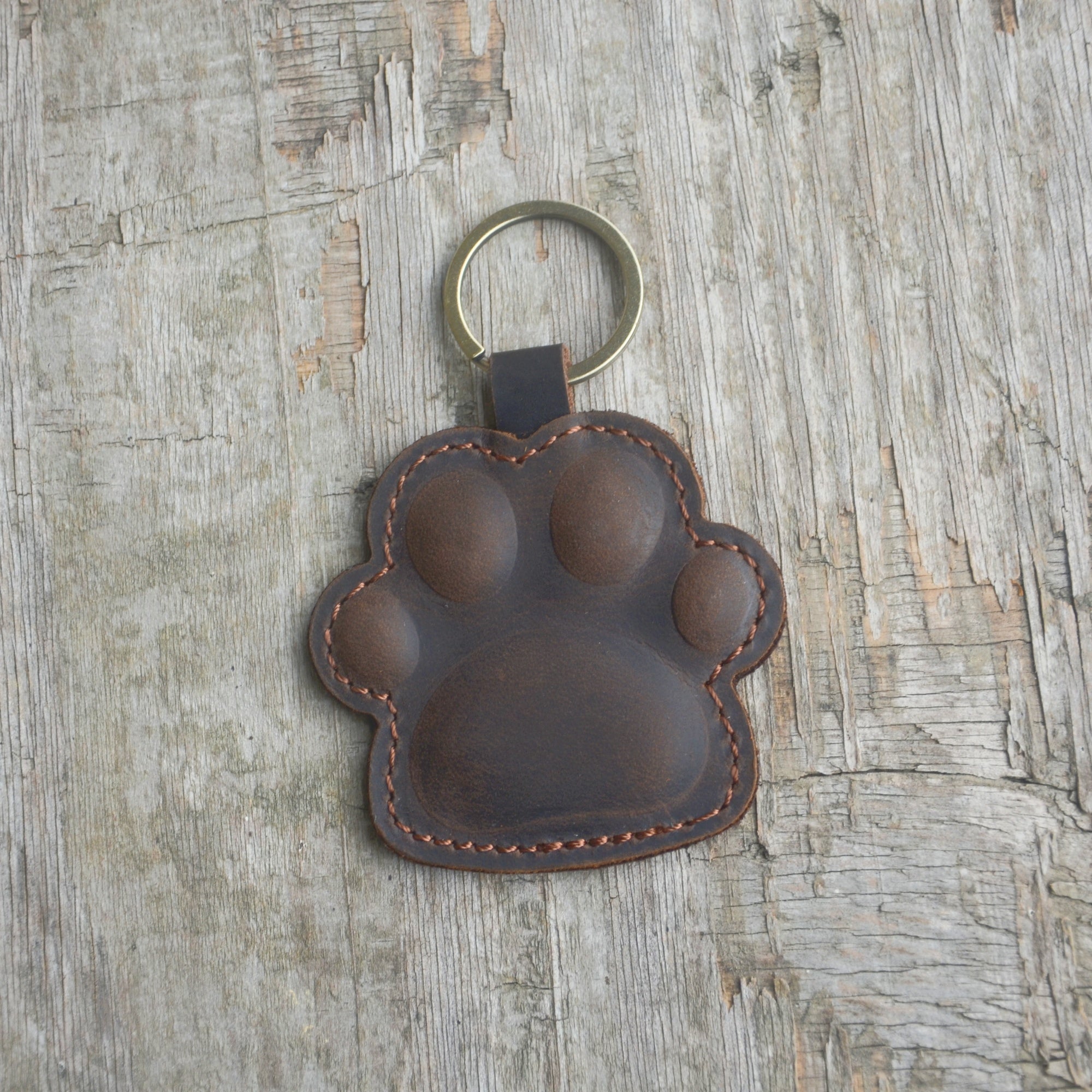 Dog Paw Leather KeyChain Gift Women Men  Key Ring Holder   Leather Belt Keychain , Heavy Duty Clip Key Rings Puppy Doggie Lover key chains