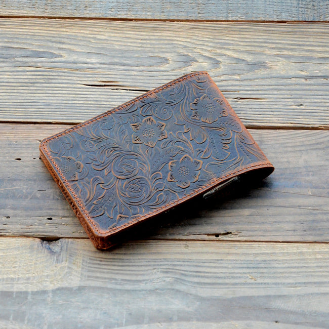 Personalized Genuine Leather Notebook Cover for Rite in the Rain ,Steno Notes, Top Spiral Notebook 3  x 5  / 4  x 6  Rocketbook Mini Green 2 Main Image